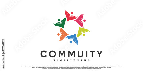 Free Download Community logo design with creative concept Premium Vector - GFXLoad