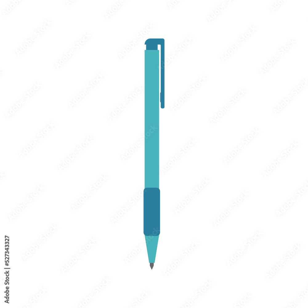 Simple auto pen illustration. School supply flat design. Office element - stationery and art school supply. Back to school. Pen icon - tool for writing or sketching. Simple auto pen illustration. School supply flat design. Office element - stationery and art school supply. Back to school. Pen icon - tool for writing or sketching.