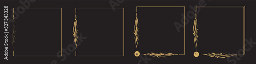 Design frame with freehand grass drawing elements