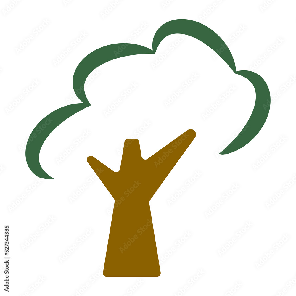 Spring and summer green tree vector icon. Ecology abstract design. Spring and summer green tree vector icon. Ecology abstract design.