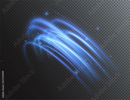 Light blue Twirl. Curve light effect of blue line. Luminous blue circle. Light blue pedistal, podium, platform, table. Vector PNG. Vector illustration   © Sergey