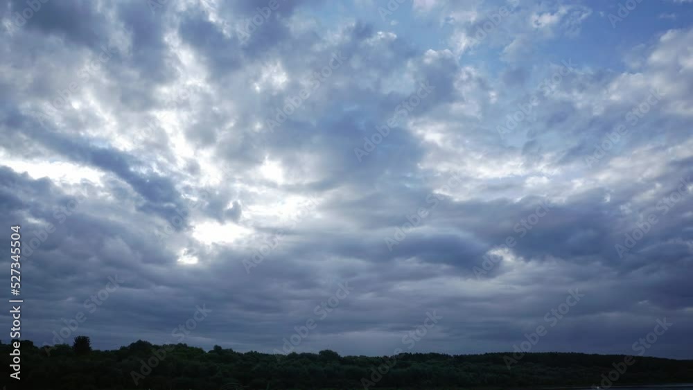 Timelapse of overcast sky and moving clouds. Timelapse of overcast sky and moving clouds.