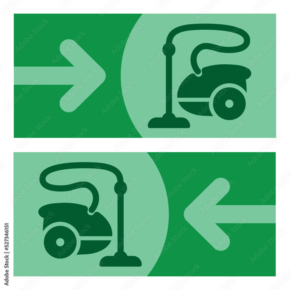 Follow the direction of the arrow left or right