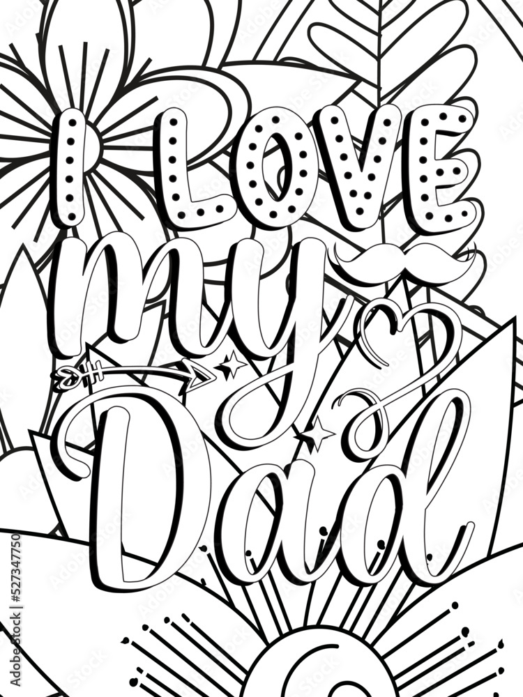 Funny-Quotes Coloring pages. Coloring page for adults and kids. Vector