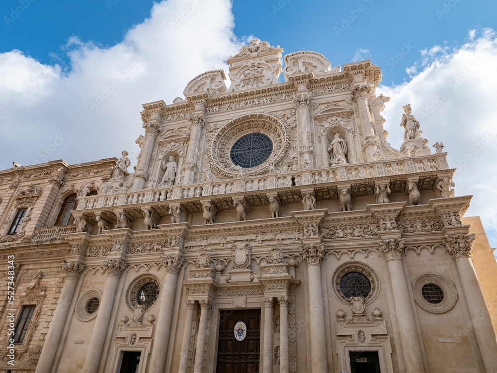 Basilica di Santa Croce facade in Lecce, Italy