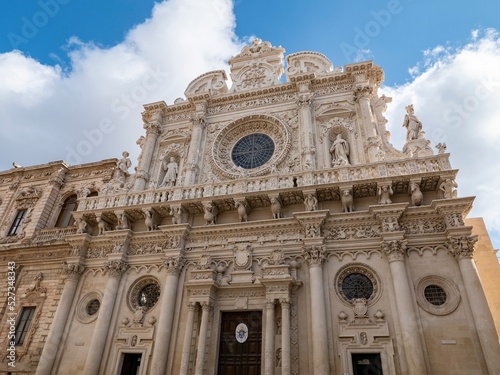 Obraz na płótnie Basilica di Santa Croce facade in Lecce, Italy w salonie