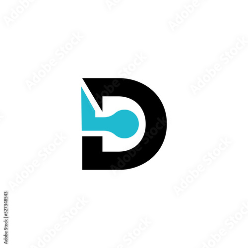 D letter vector logo abstract