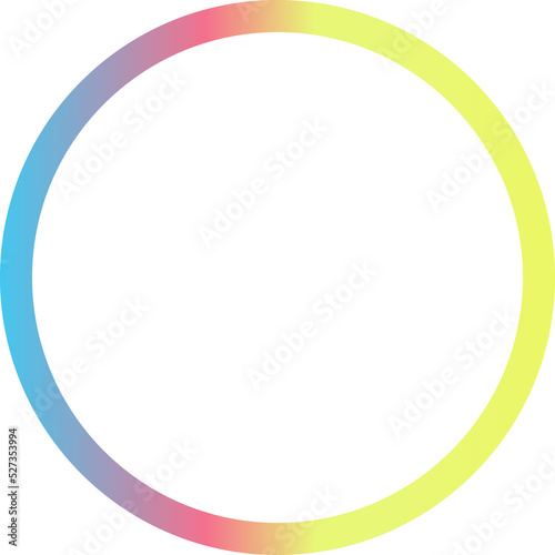 aesthetic colorful circle gradient frame decoration