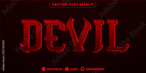 Devil Text Effect,Fully Editable Font Text Effect