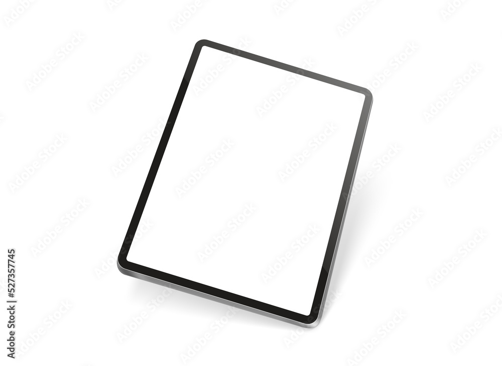Modern tablet computer in perspective with blank screen. Realistic layered vector Modern tablet computer in perspective with blank screen. Realistic layered vector