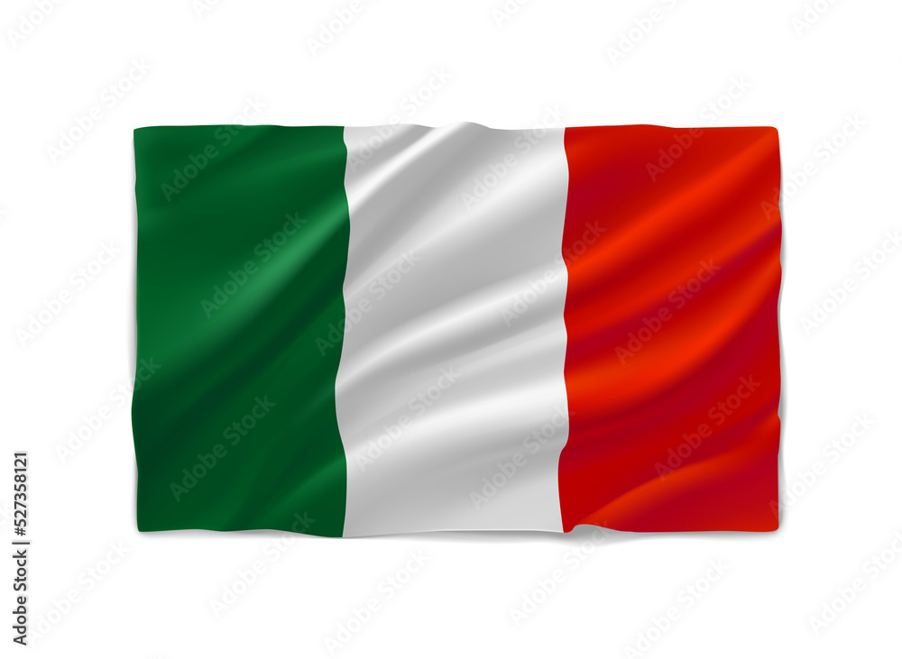 Flag of Italy. 3d vector object isolated on transparent background Flag of Italy. 3d vector object isolated on transparent background