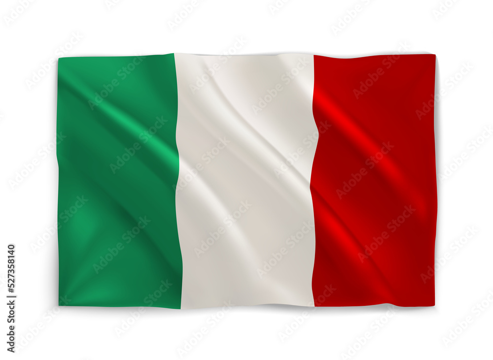 Flag of Italy. 3d vector object isolated on transparent background Flag of Italy. 3d vector object isolated on transparent background