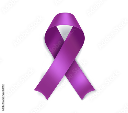 All cancers awareness symbol. Lavender ribbon isolated on transparent background