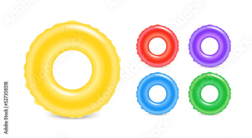 Color swimming buoy clipart. Objects isolated on transparent background.