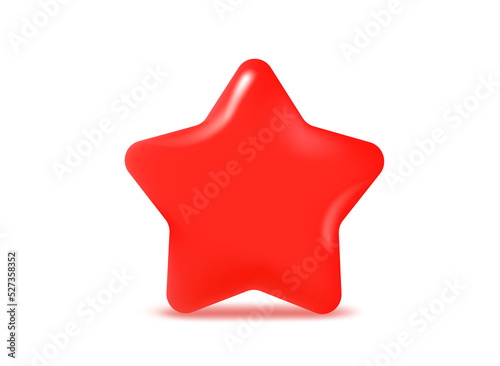 Red rating star on red backgrond