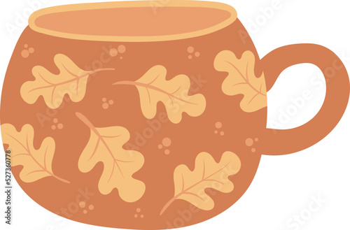 Cute cup in nordic style. Hand drawn tea mug