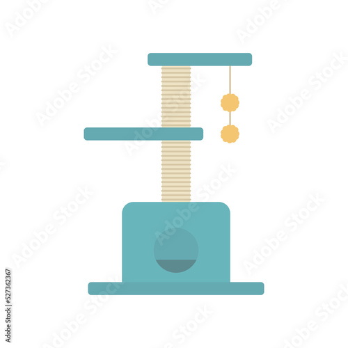 scratching post isolated on white, vector illustration