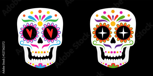 Sugar skulls. Dia de los muertos - day of the dead.