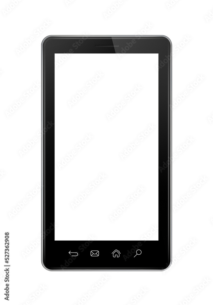 3D mobile phone, smartphone isolated on white 3D mobile phone, smartphone isolated on white