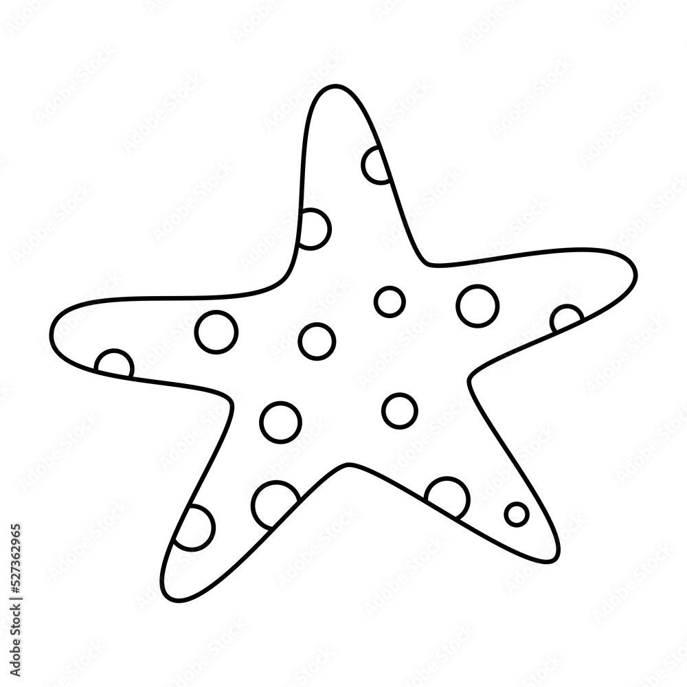 Starfish line icon Starfish line icon