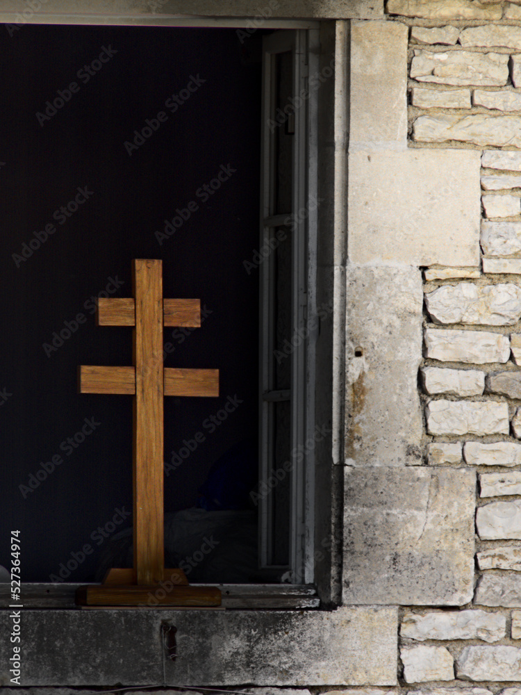 Colombey-les-deux-églises, August 2022 - Visit of the General De Gaulle Memorial - View on giant lorraine cross