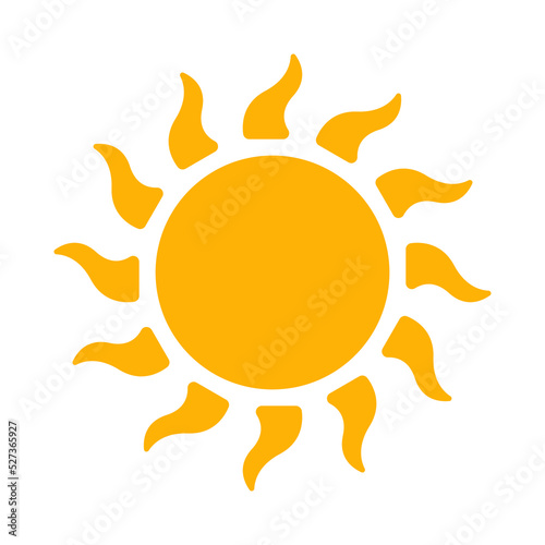Sun icon flat vector illustration Clipart