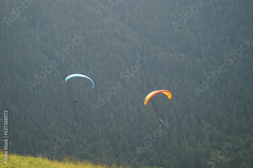 paragliding in the mountains