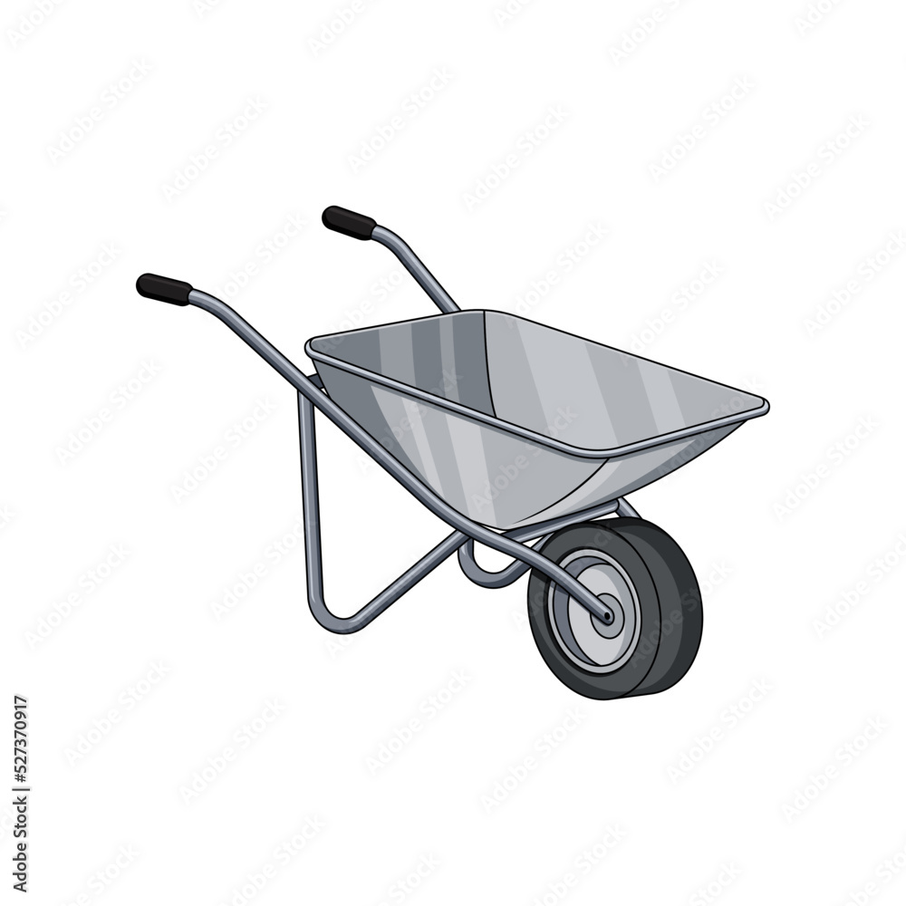 Wheelbarrow vector isolated on white backgroound Wheelbarrow vector isolated on white backgroound