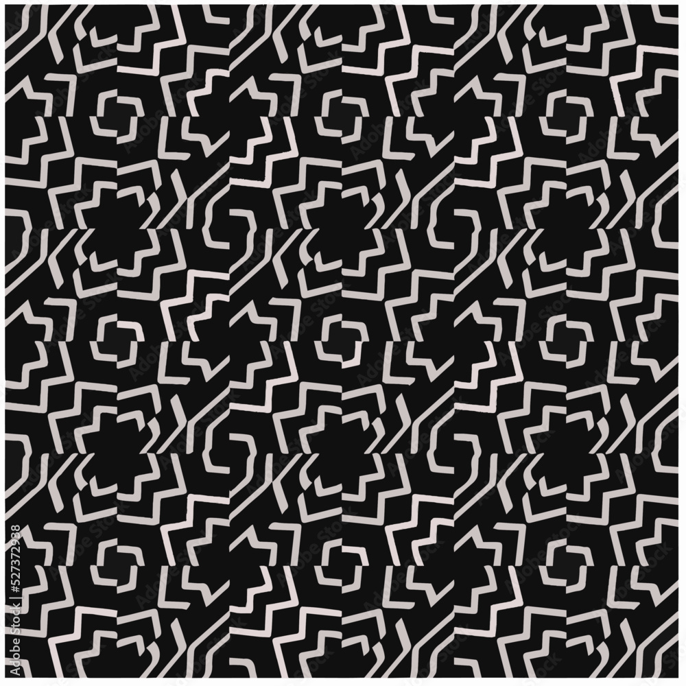 Design seamless monochrome geometric pattern. Abstract background. Vector art.Perfect for site backdrop, wrapping paper, wallpaper, textile and surface design. 