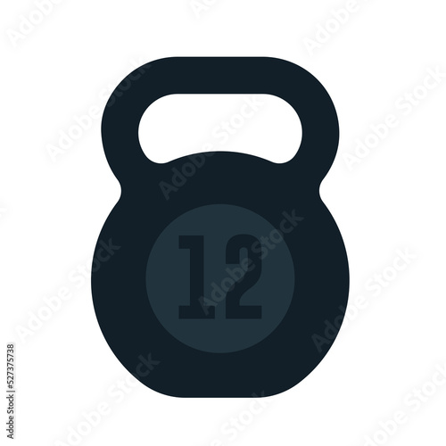 kettle bell icon flat style vector illustration