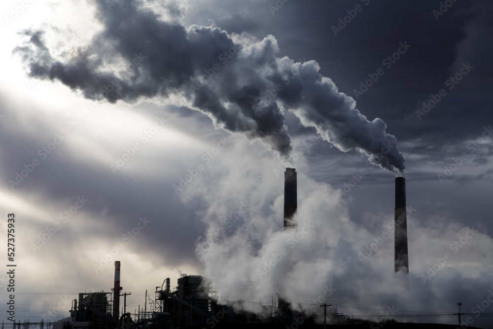 United States, Arizona, Holbrook, Smoke from coal processing plant United States, Arizona, Holbrook, Smoke from coal processing plant