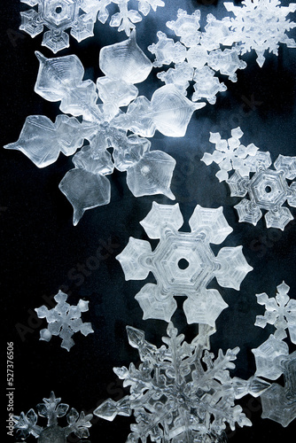 Close-up of snowflakes photo