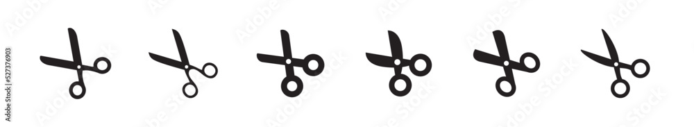 Scissors icon set. Simple pictogram. Isolated. Scissors icon set. Simple pictogram. Isolated.