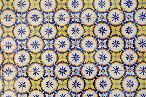 Portugal, Lisbon, Traditional Portuguese ceramic tiles Azuelos photo