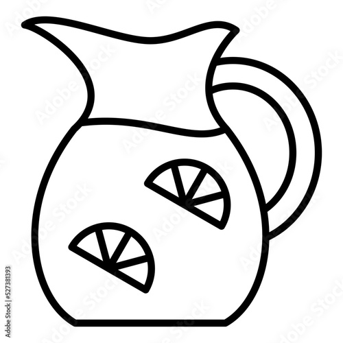 Lemonade Jug Icon Style