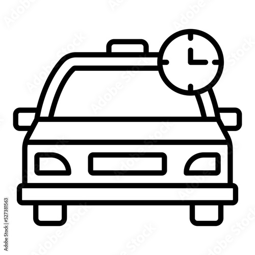 Busy Taxi Icon Style