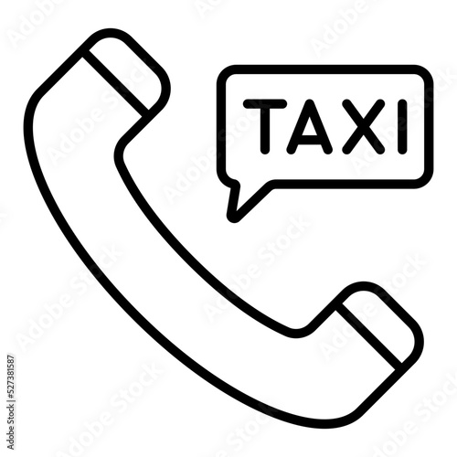 Call Taxi Icon Style