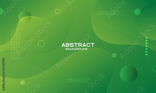 Green liquid background design. Abstract fluid shapes composition with trendy gradients. Vector illustration