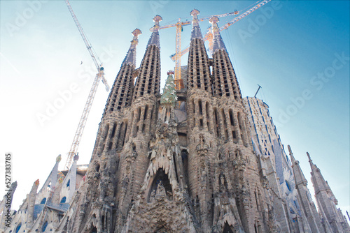 Façade Sagrada Familia Church Sculpture Gaudi Photograph photo