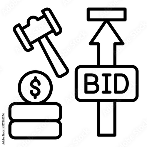 Maximum Bid Auction Icon Style