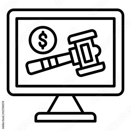 Online Bidding Icon Style