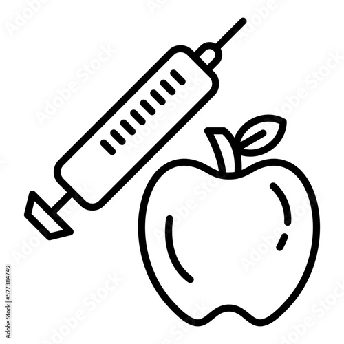 Genetic Modification Food Icon Style