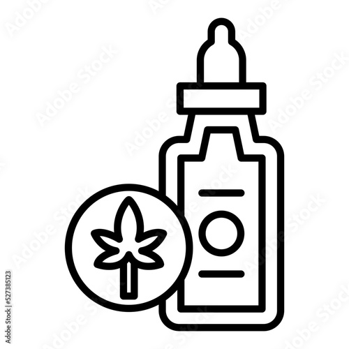 Cbd Oil Icon Style