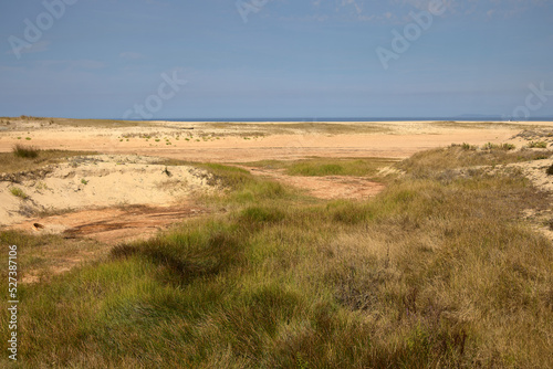 Drought. Dry lagoon in a protected area of the Galicia region  in Spain