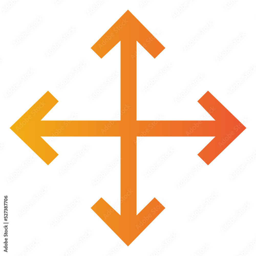 four arrows gradient icon four arrows gradient icon