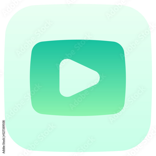 youtube flat gradient icon
