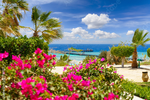 Landscape with three corners fayrouz beach in Marsa Alam, Egypt