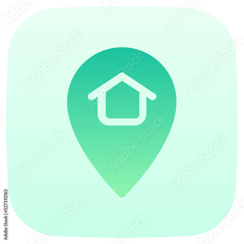 house flat gradient icon