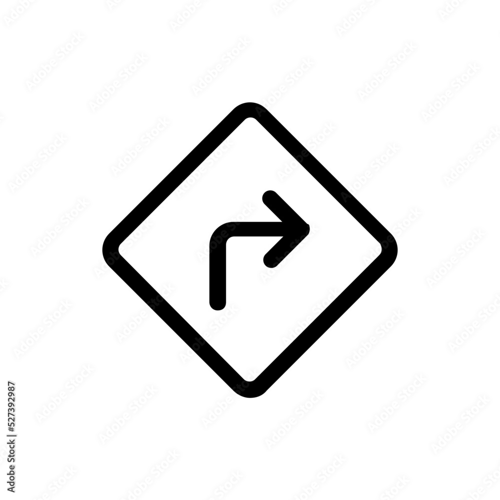 turn right line icon turn right line icon