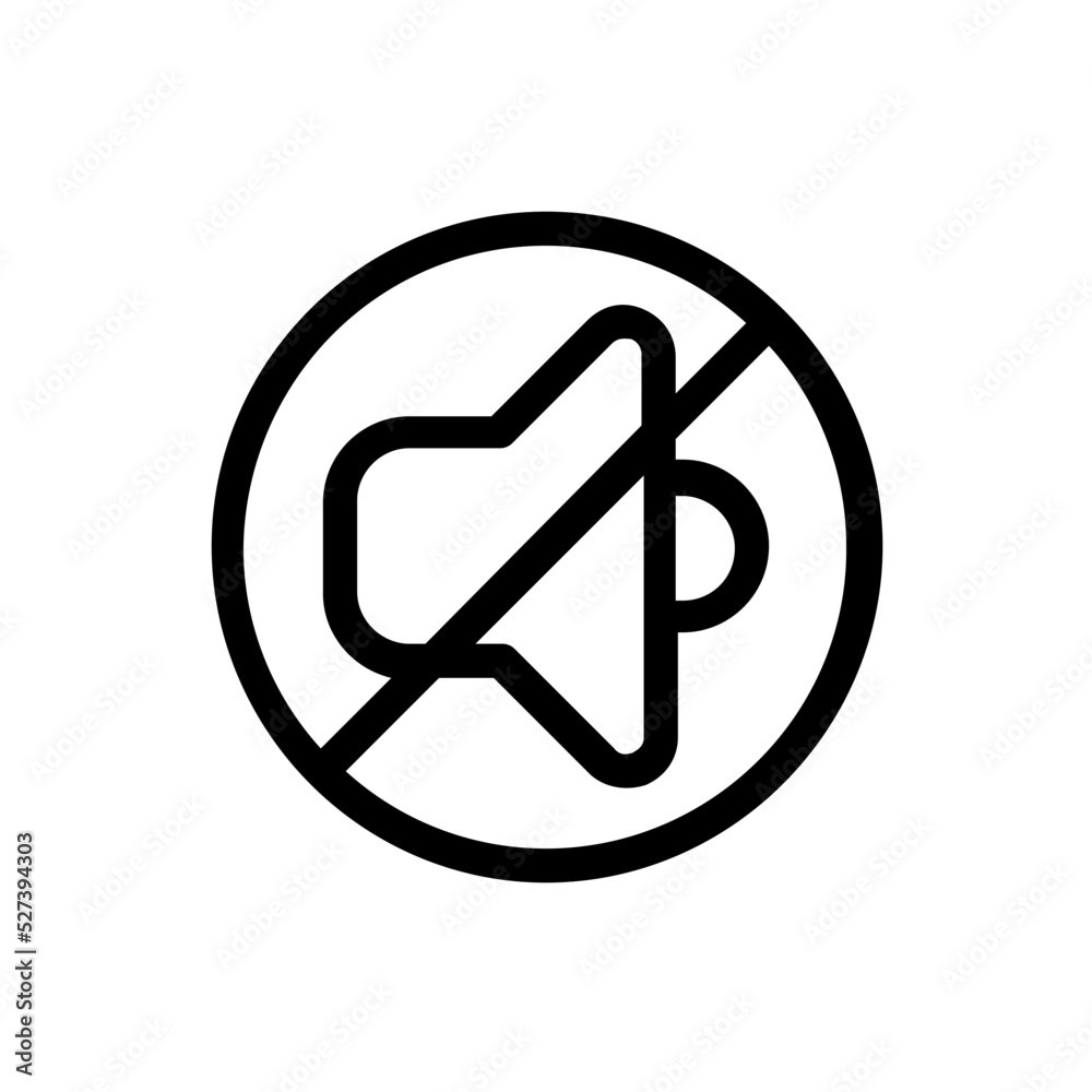 mute line icon mute line icon